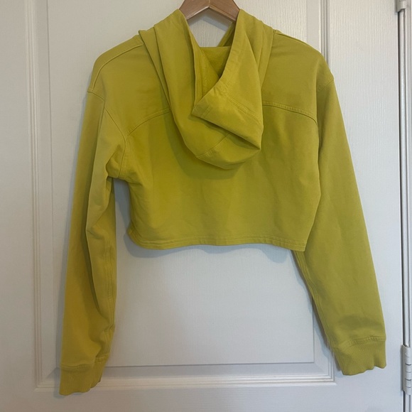 Lululemon All Yours Cropped Hoodie- Size 6, Yellow - Picture 2 of 4